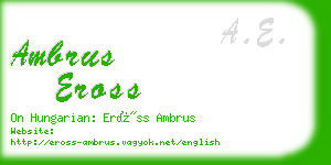 ambrus eross business card